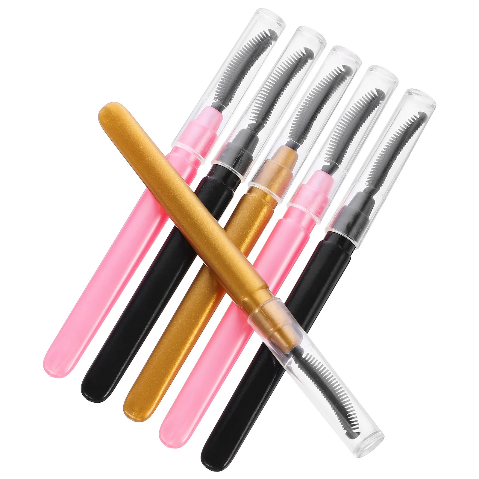 

6Pcs Mascara Brush with Protective Cap Multi Functional Eyelash Wand for Easy Application Stylish Colors Eye Makeup Tool