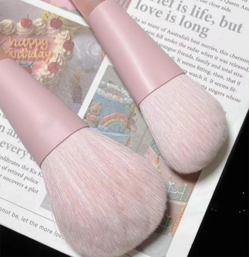 Juego de brochas de maquillaje de color rosa melocotón, 10 Uds., brochas para polvos y colorete ultrasuave, herramientas cosméticas profesionales para maquillaje impecable