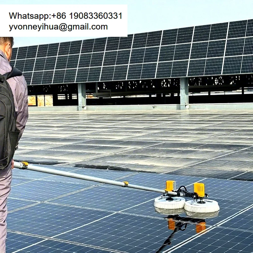 Low Cost Wallet-Friendly Rotary Solar Panel Brush For Cleaning Solar Panel Brush Machine For Commercial Solar Plants Farms