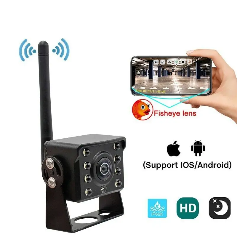 

Камера заднего вида с поддержкой Wi-Fi, 170 °, 100 м, 12 В/24 В