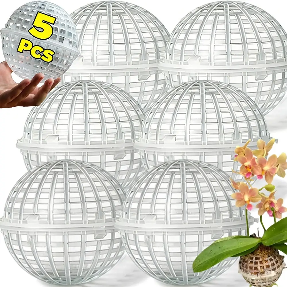 5Pcs Reusable Empty Porous Suspension Ball Plastic Diameter 80/100/150mm Hanging Planter Balls Drainage Holes Hollowed