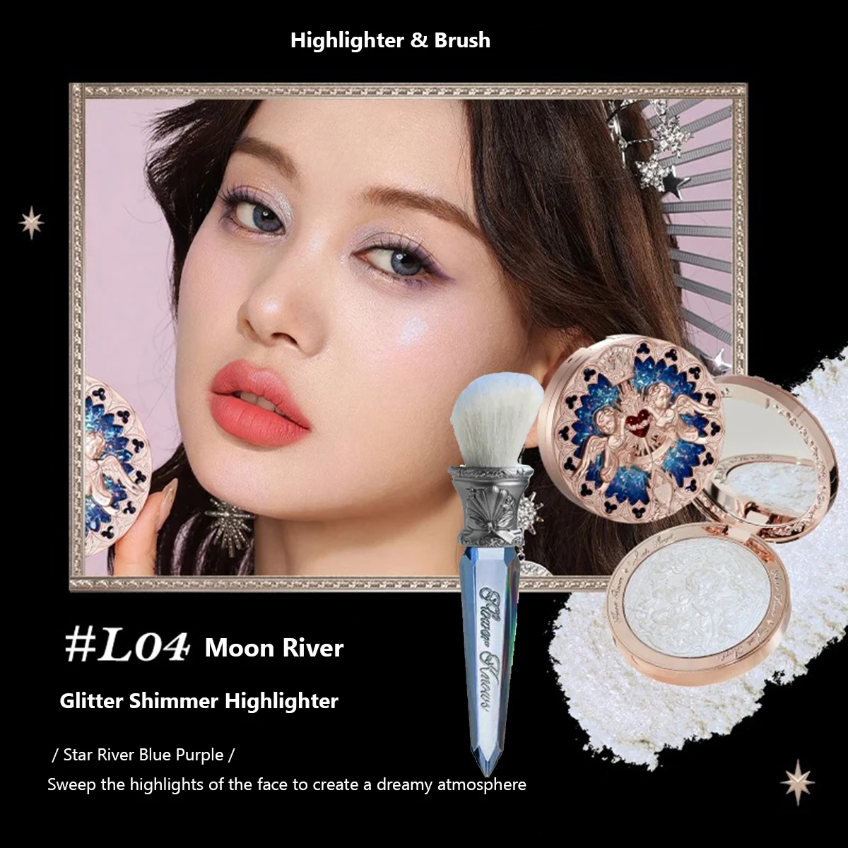 The Flower Knows Little Angel Collection Relief Highlight Gesichtspuder iluminador Makeup Contour Highlighter Palette 8g/0,3Fl.oz