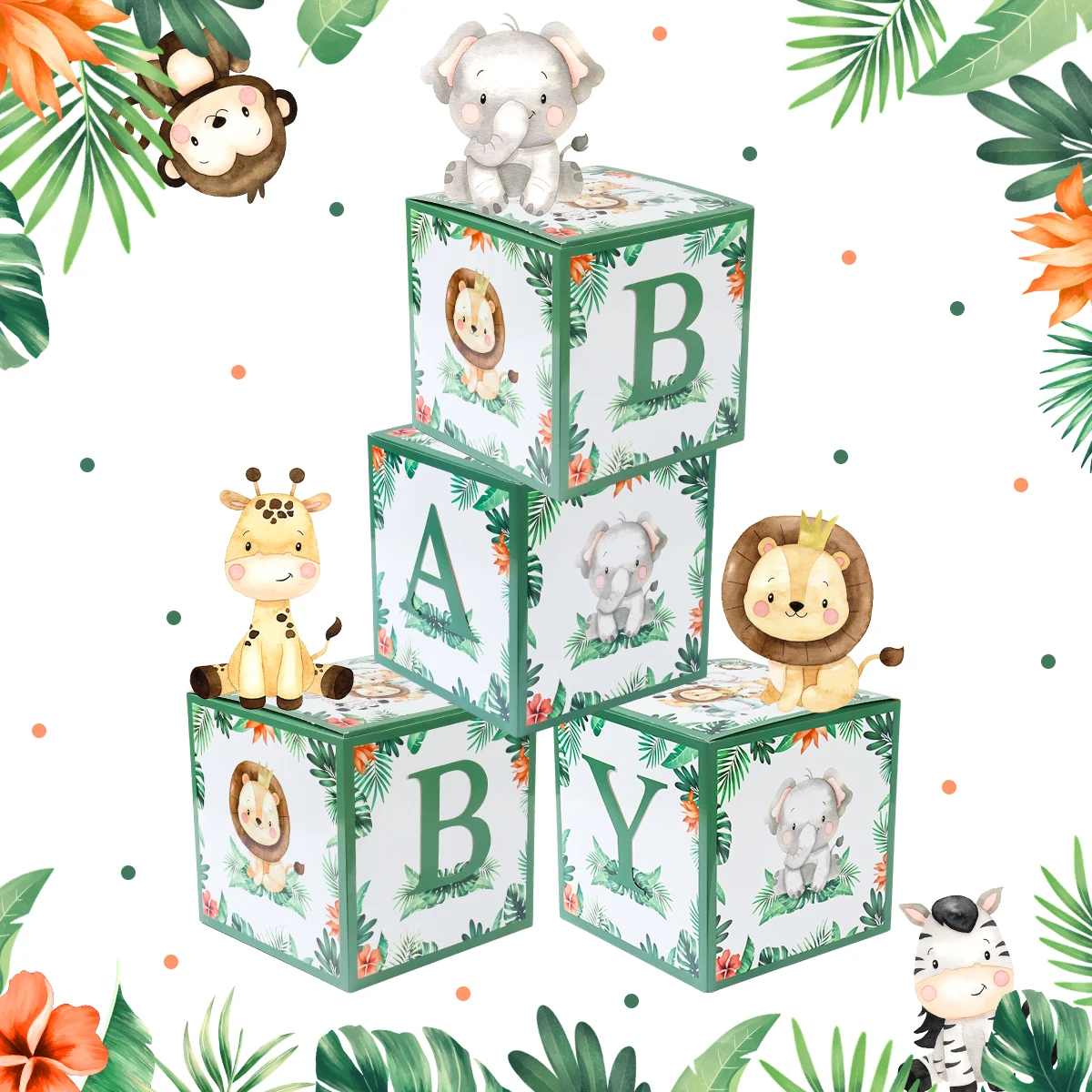 

Jungle Animals Paper Letter Box Wild One Birthday Party Decorations Jungle Safari Birthday Party Decoration Baby Shower Decor