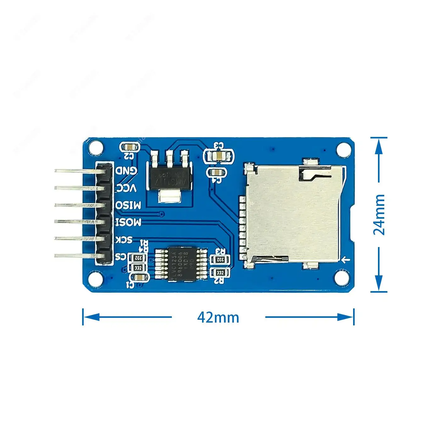 ! 10pcs/lot Micro SD card mini TF card reader module SPI interfaces with level converter chip for
