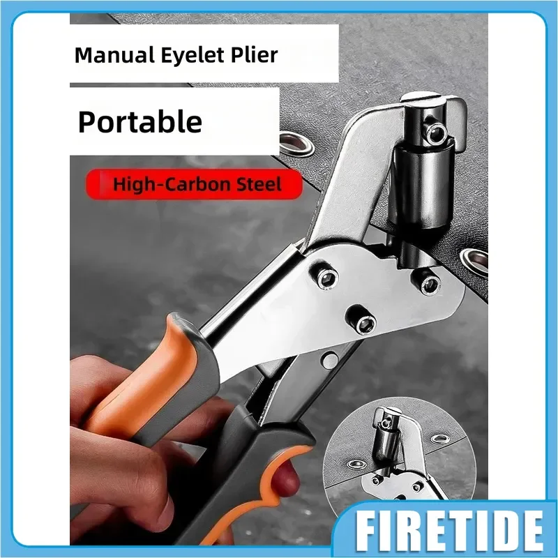 Heavy‑Duty Metal Grommet Eyelet Pliers Kit 6‑10mm Hand Press Hole Punch Tool Portable for Leather Canvas Tarp Clothing