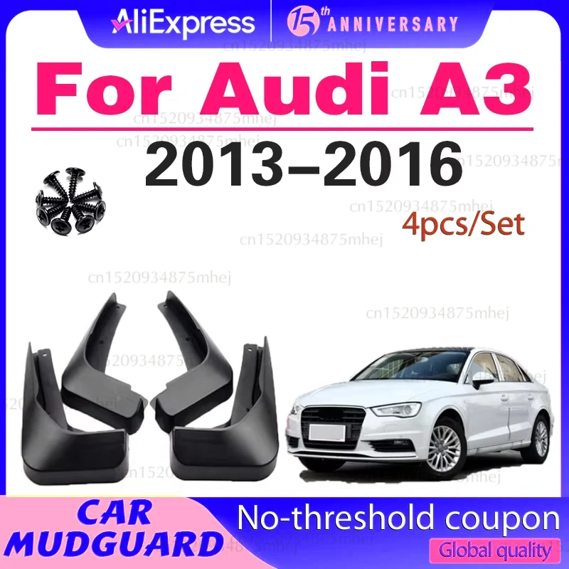 

For Audi A3 Sportback 2013 2014 2015 2016 Fender Mudflaps Splash Guards Mudguards Mud Flaps car Accessories