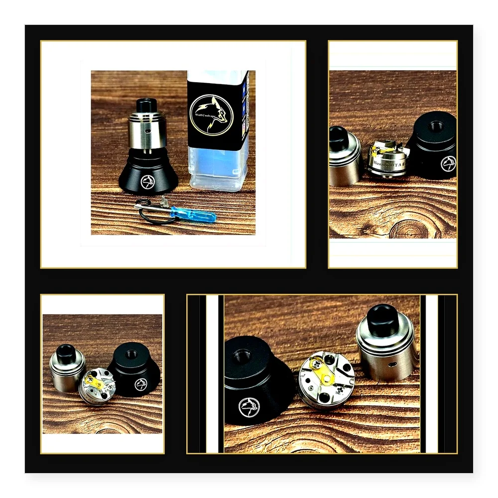Wolf Coolvape Hussar 22mm RDTA - 1ml Stainless Steel Rebuildable E-Cigarette Atomizer