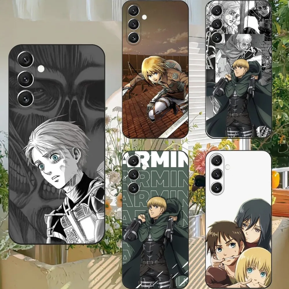 Anime Armin Arlert Telefoon Hoesje Voor Samsung S21,S22 Ultra,S20,S30 Plus, S22 Plus, S23,S30 Ultra 5G Siliconen Hoes