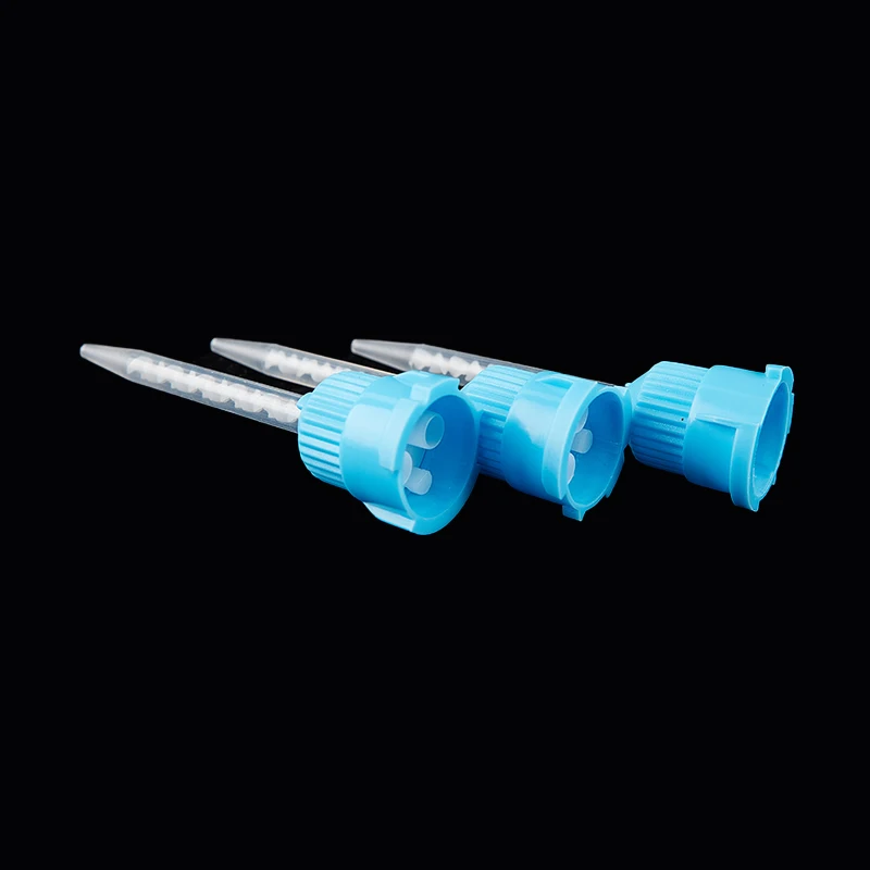 50pcs 3.5 Mm Disposable Silicone Rubber Mixing Head 1:1 Dental Materials Dentistry Silicone Rubber Gun Conveying Mixing Head