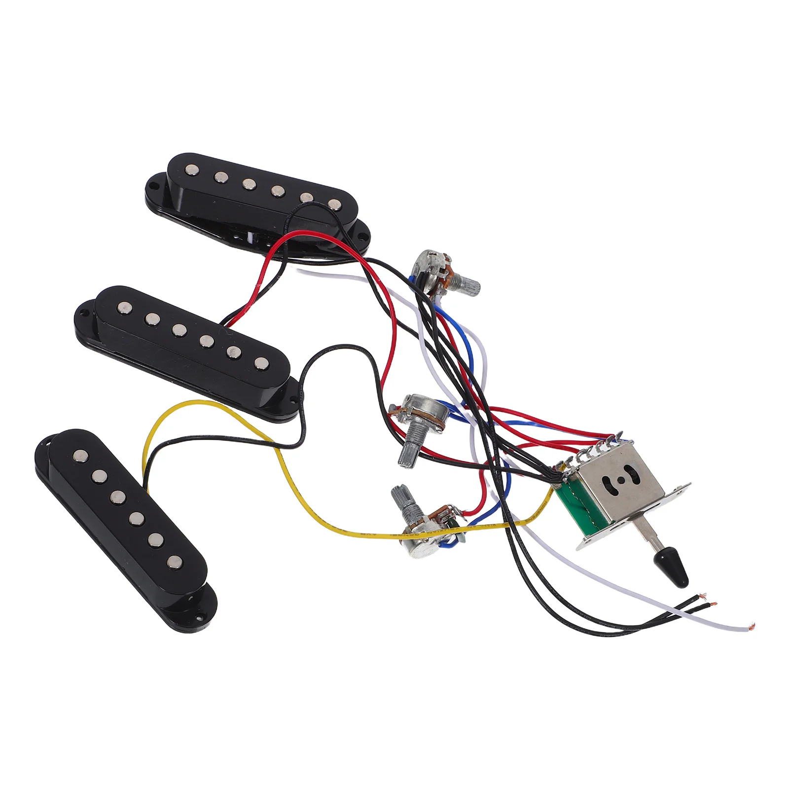 

Electric Guitar Circuit Kit Single Coil Black Plastic Bobbin Neck Pickup 500k Potentiometer Volume Tone Knob Guitar Electronics
