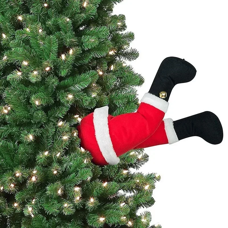 

Santa Claus Legs Christmas Tree Decoration Plush Door Decor Santa Claus Elf Leg Christmas Decor For Home Hanging Ornaments