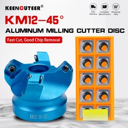 KM12/BAP 400R Face Aluminium Plane Head End Mill Milling Cutter SEKT/APMT Carbide Insert CNC Machine High Hardness Tools