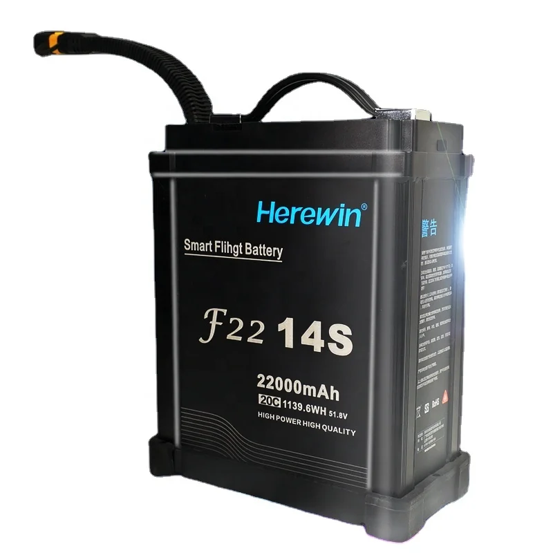 

Herewin 51.8V 14S 22000mAh 20C 1139.6WH Lithium Polymer Rechargeable Battery Lipo Battery for Agriculture