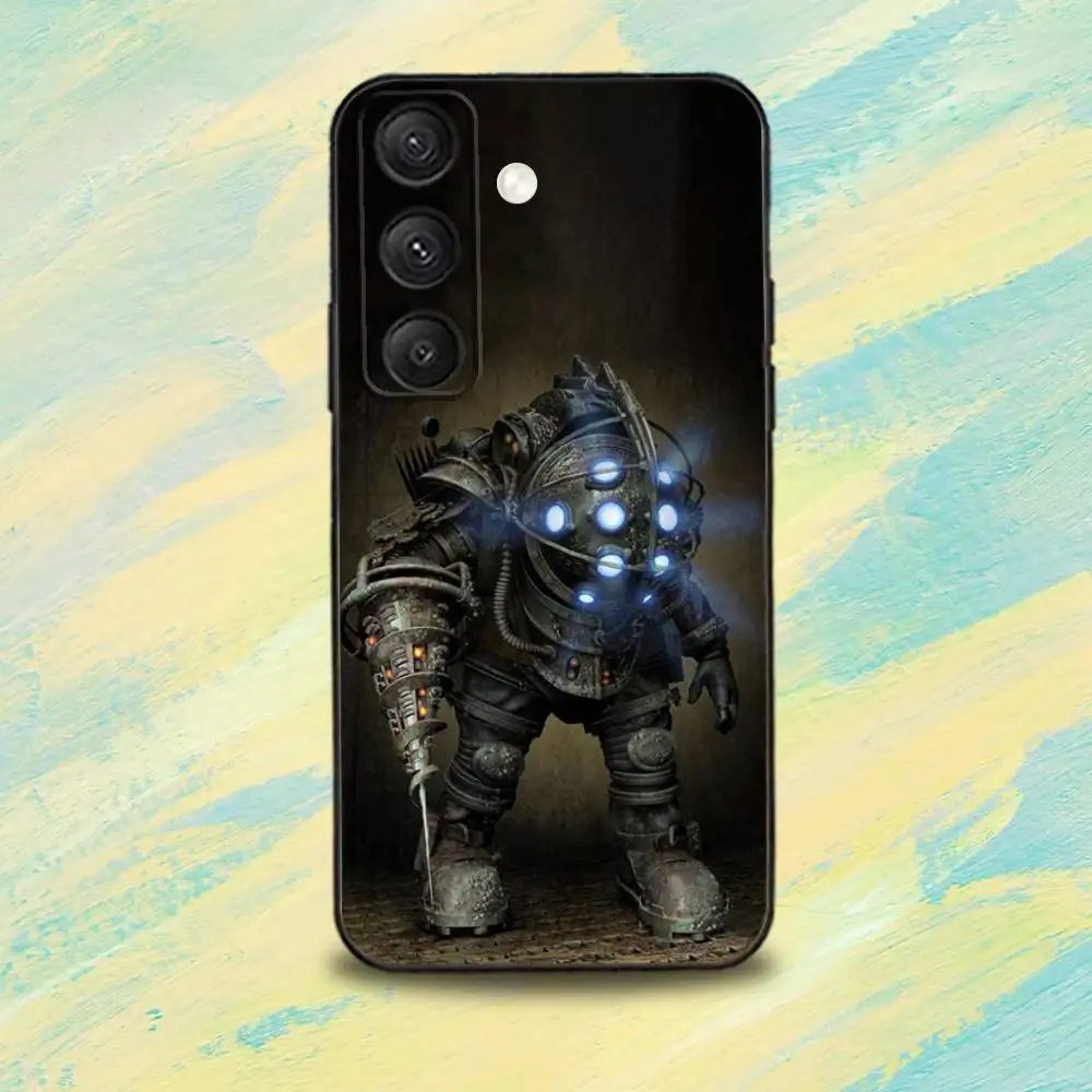 Beliebte B-BioShock-es Game Handyhülle für Samsung S25, S24, S10, S22, S21, S20, S23, Ultra, Plus, Lite, FE, weiche Silikonhülle in Schwarz