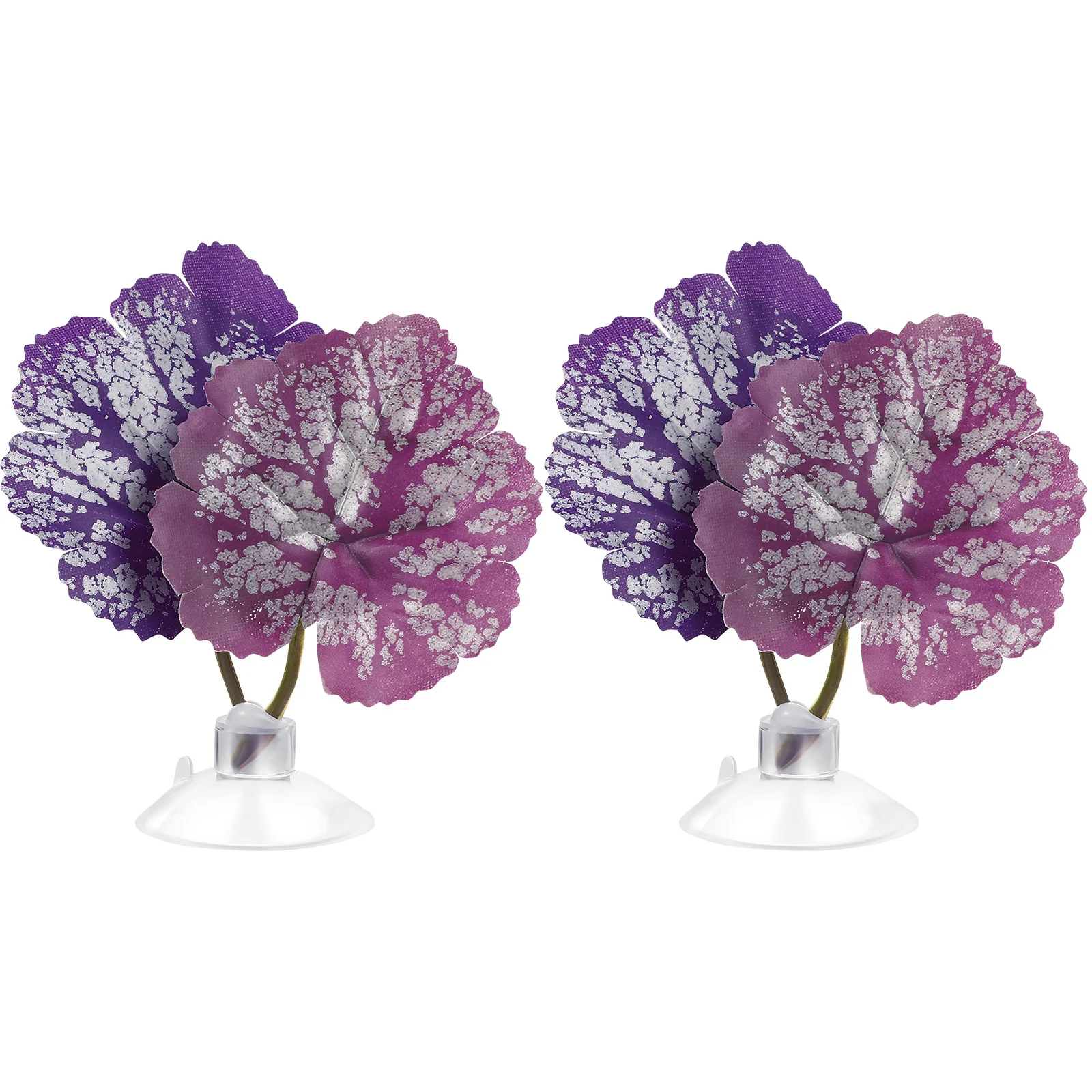 

2Pcs Aquarium Leaf Breeding Habitat Fish Tank Resting Bed Suction Cup Naturalistic Aquarium Leaf Hammock Decoration