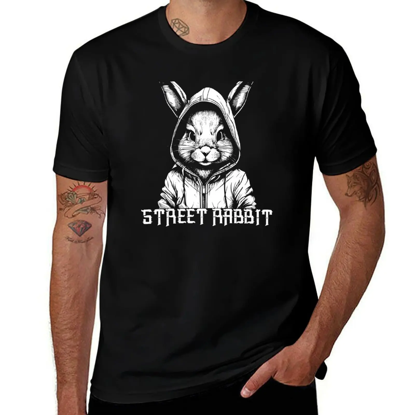 

Street Rabbit - White T-Shirt mens graphic t shirts cotton t shirt man
