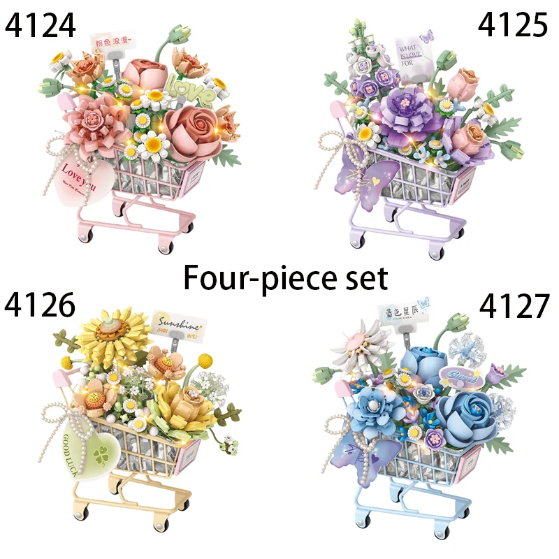 

LOZ строительные блоки, модель цветка в сборе, искусственный цветок, развивающая игрушка, настольное украшение, подарок на День святого Валентина для девочек.