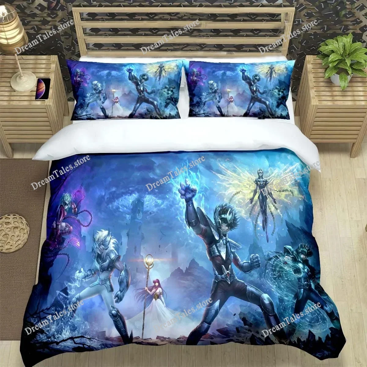 

Комплект 3D-постельного белья Saint Seiya: пододеяльник HD, постельные принадлежности для детей, декор для спальни, домашний текстиль, роскошный подарок 7