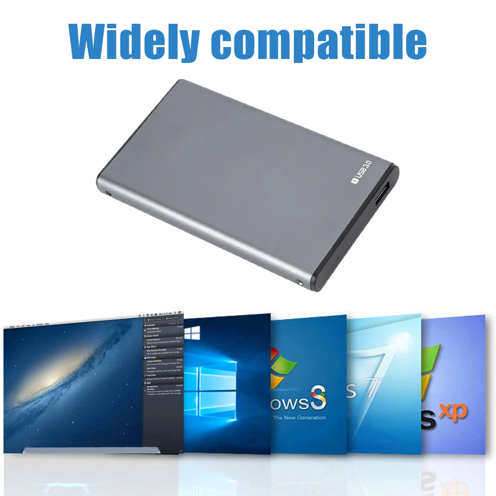 SSD Hard Drive Box Transmission Speed 5Gbps External Hard Drive Plug and Play Support for Windows XP 7/8/10/Vista/Linnux/Mac OS+