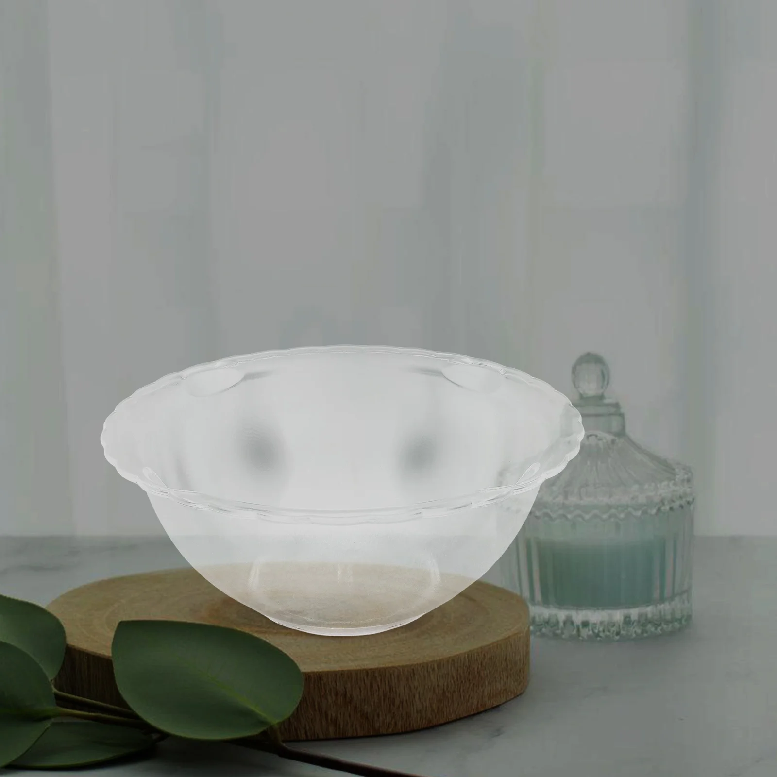 

Face Wash Transparent Plastic Beauty Salon Skincare Basin For Washing Face Hair Mask Multifunctional Durable Scallop Edge