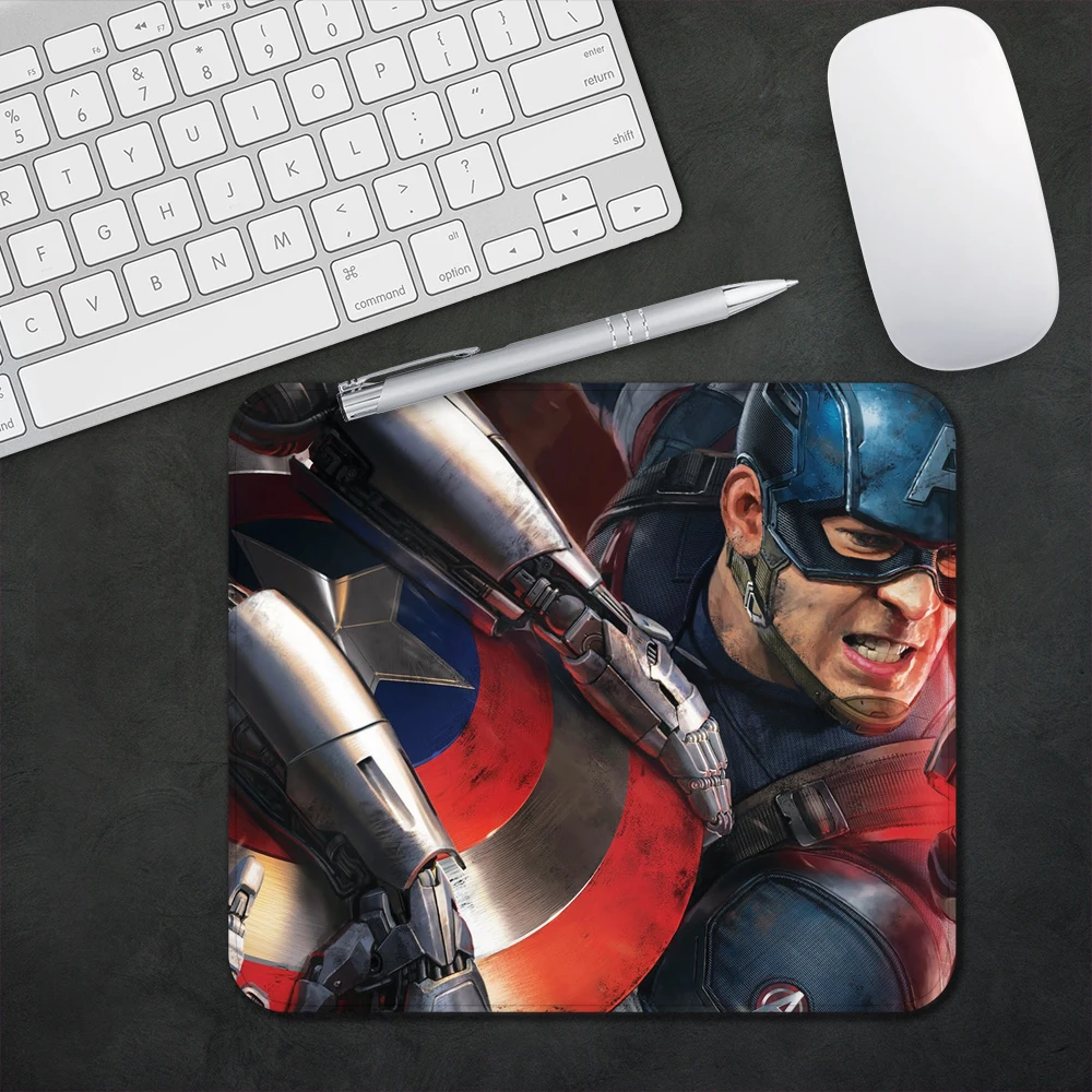 마블 캡틴 아메리카 방패 디자인 패턴 게임 mousepad 작은 패드 고무 마우스 매트 MousePad 데스크 게임 Mousepad 컵 매트