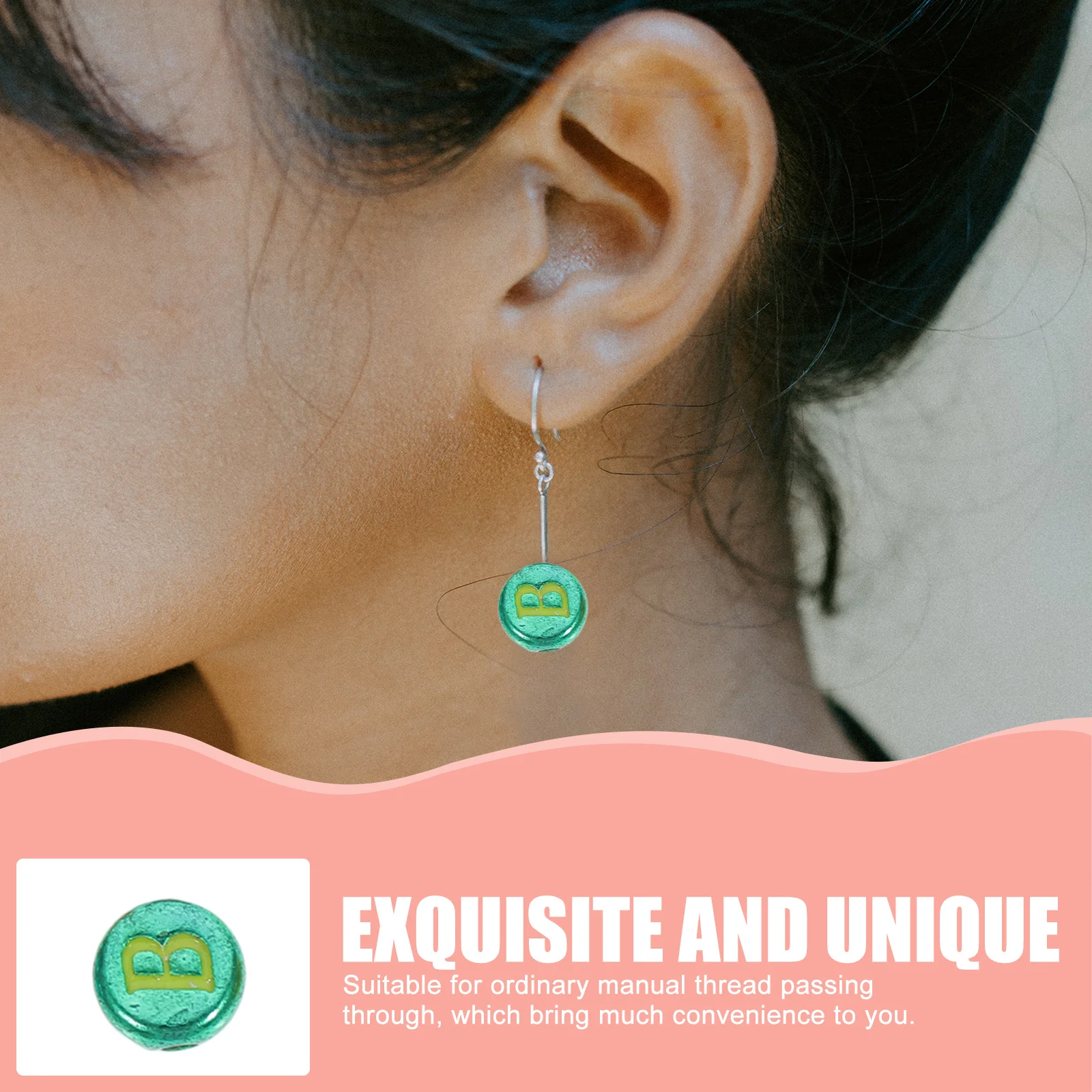 

240Pcs Russian Letter Beads Multi-Purpose Round DIY Bracelet Jewelry Making Craft Supplies Accessories Small Metal Letters