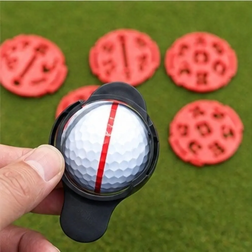 1Set Premium ABS Golf Ball Marker Set Golf Line Drawing Tool for Alignment Marking Convenient Portable Lightweight Training