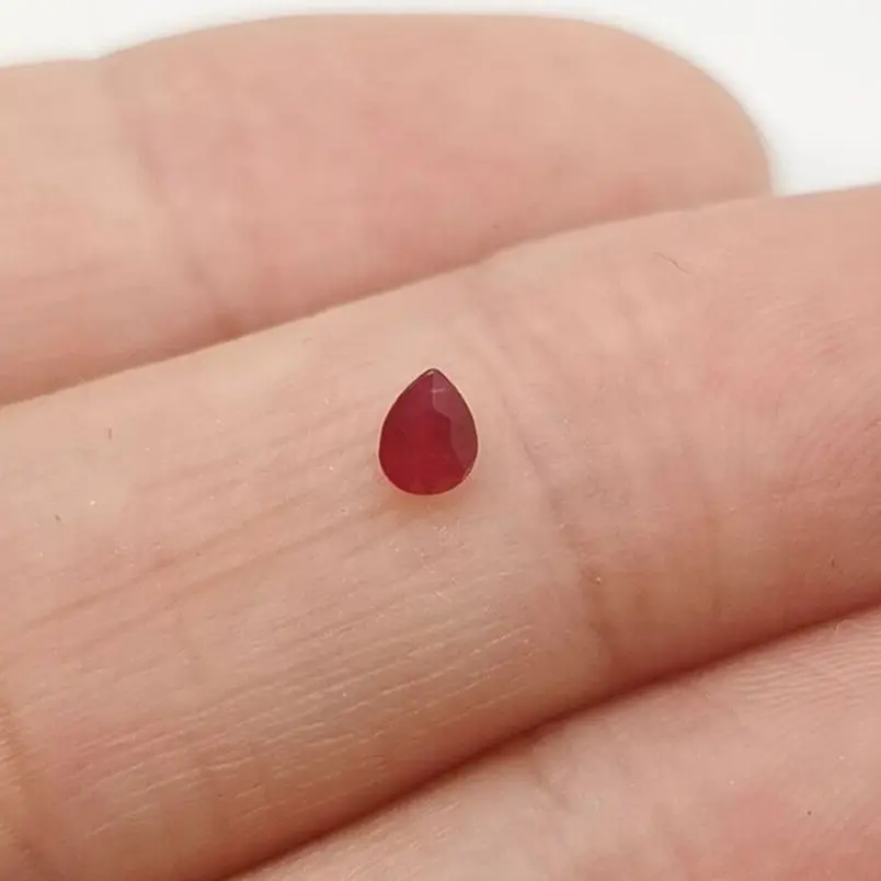 100% Real 3mm*4mm and 3mm*5mm Ruby Loose Gemstone for Jewelry Shop Pear Cut I Grade Pink Color Ruby Gemstone Jewelry DIY