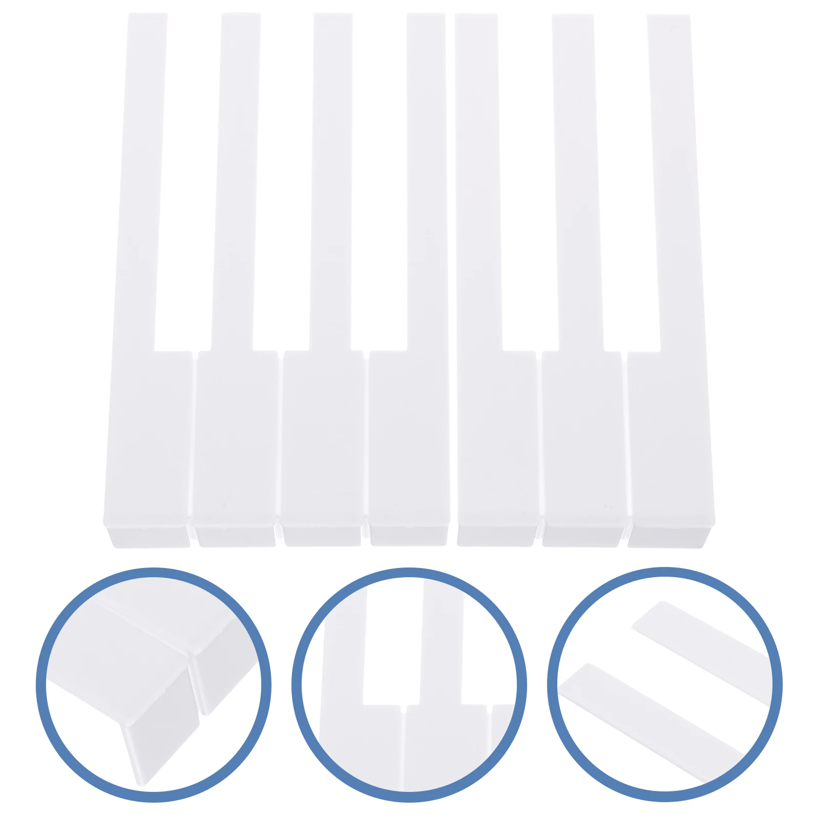 

2pcs Piano Accessories Keytops White Replacement Parts Keyboard Repair Supplies High Quality Instrument Components Tools Piano