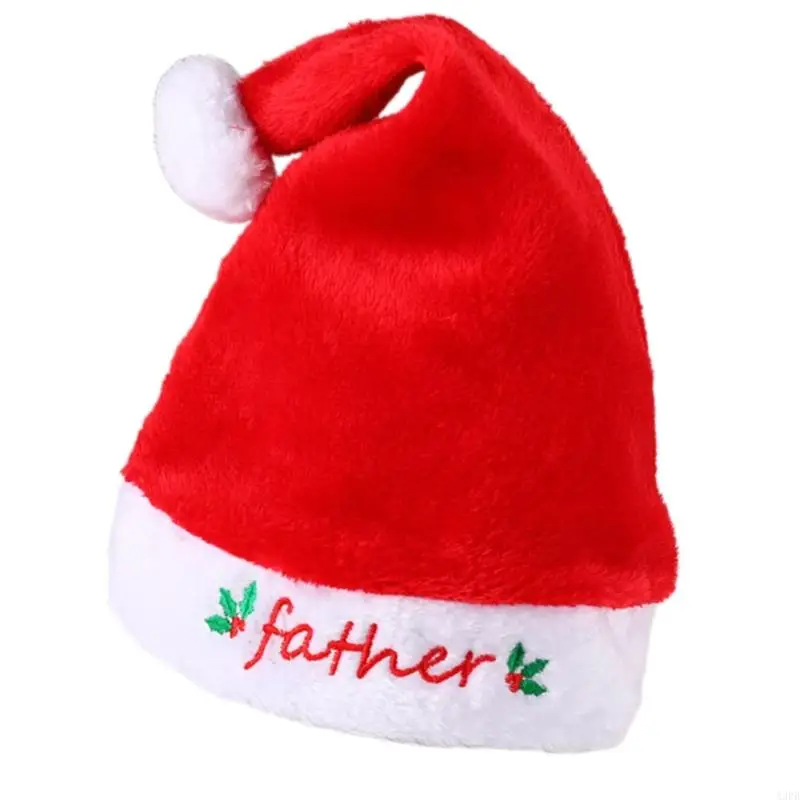 

Holiday Santa Hats Short Plush Father Christmas Hats Party Headwear For Office and Home Christmas Event Gathering Wear