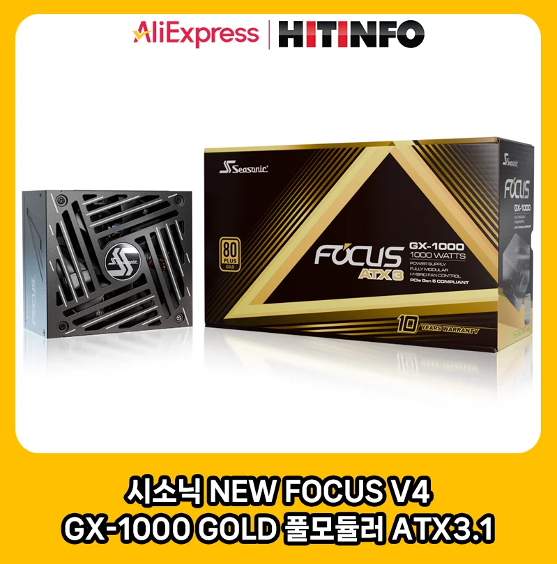 Sysonic New Focus V4 Gx-1000 Gold Completamente Modular Atx3.1