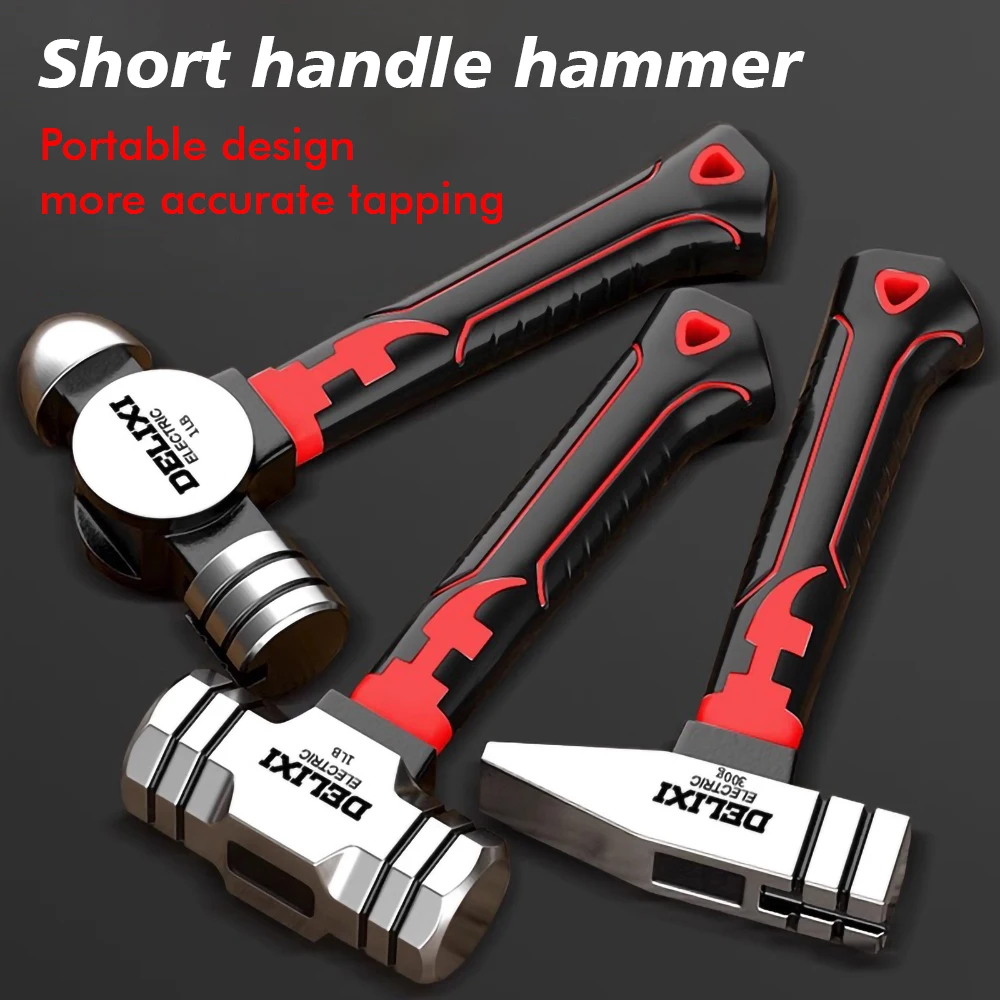 

Portable Short Handle Tool Hammer Mini Hand Hammer Non-slip Hammer Hand Tool Magnetic Claw for Woodworking Automatic Nail Suctio