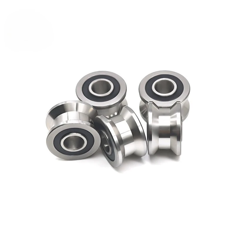 2PCS T22 8x22.5x14.5 mm Deep Groove Pulley BearingsT22 8x22.5x14.5x13.5mm Roller Wheel Traces Walking Guide Rail Bearing