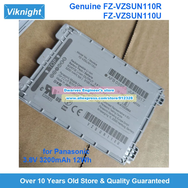 

Genuine FZ-VZSUN110 Battery 3.8V 3200mAh 12Wh FZ-VZSUN110R for Panasonic Toughpad FZ-N1 Series VZSUN110R VZSUN110U