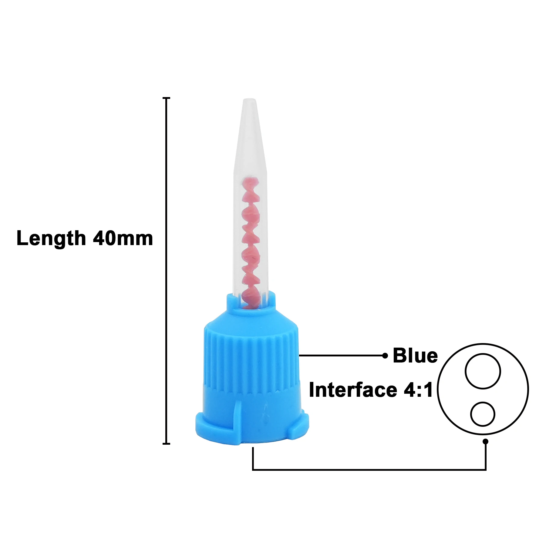 50 teile/los Dental Mischen Tipps Abdruck Materialien Labor Prothese Labor Farbe Rohre Einweg Silikon Gummi