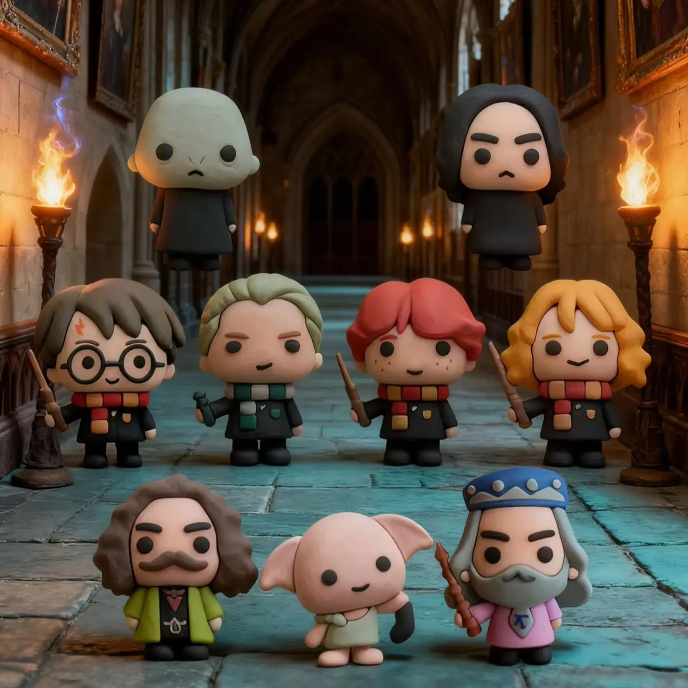 Caja Sorpresa Aleatoria de Warner Bros Harry Potter, Figura Coleccionable 3D de Hermione o Ron, Decoración para el Hogar, Regalo de Cumpleaños o Navidad