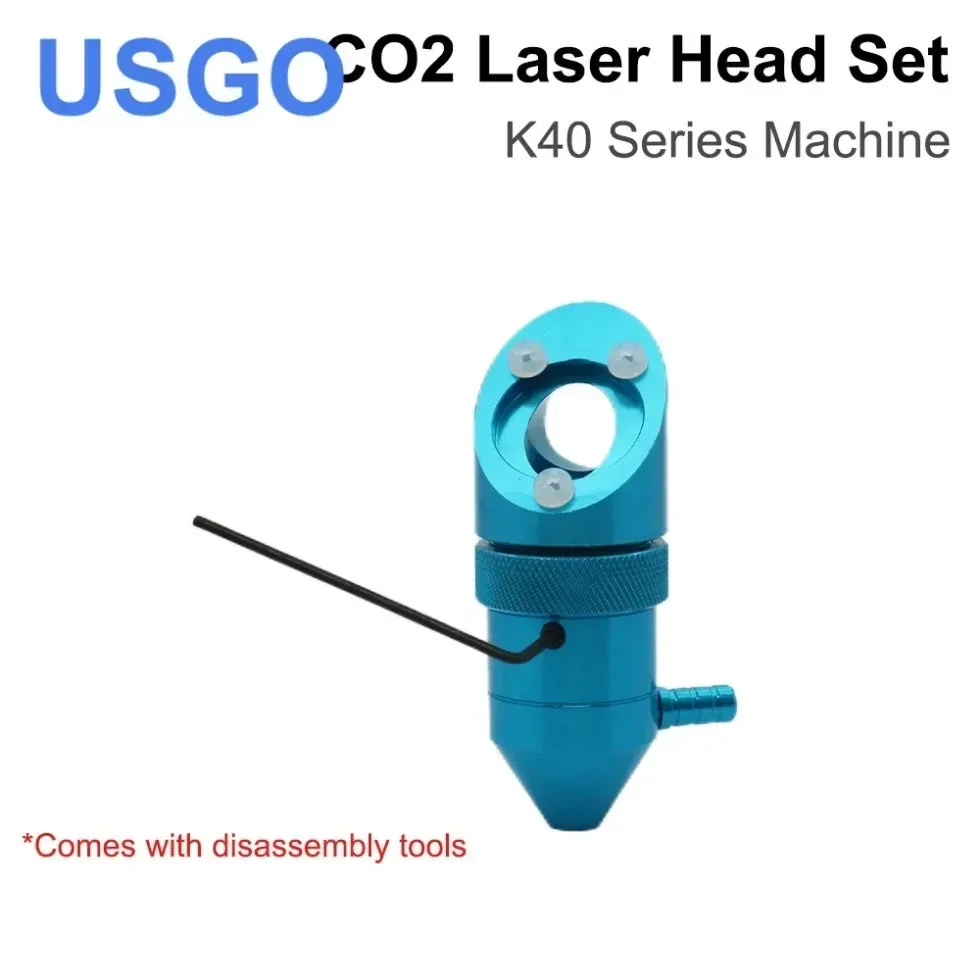 USGO CO2 رأس الليزر لسلسلة K40 النقش بالليزر آلة قطع عدسة ضياء 15/18 مللي متر البعد البؤري 50.8 مللي متر مرآة 20 مللي متر