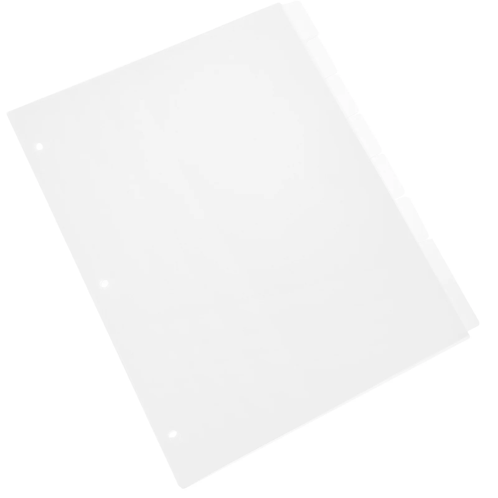 Separate Loose-leaf Book Clear Binder Dividers Plastic for 3 Rings Notebooks Separators with Tabs