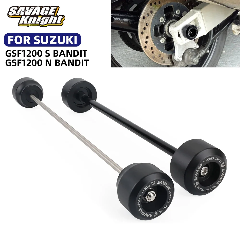 For SUZUKI GSF1200S GSF1200N Bandit 1200 Front Rear Wheel Axle Fork Crash Slider GSF 1200S/N Swingarm Spools Wheel Hub Protector