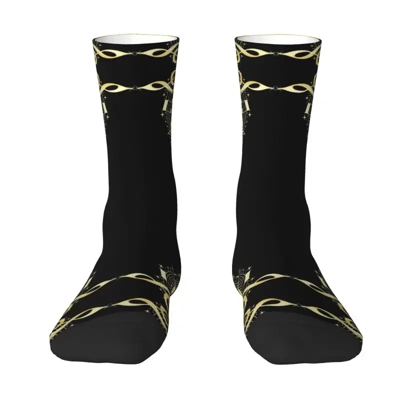 Fashion Music Notes Piano Mens Crew Socks Unisex Fun 3D Printed Male Dress Sock