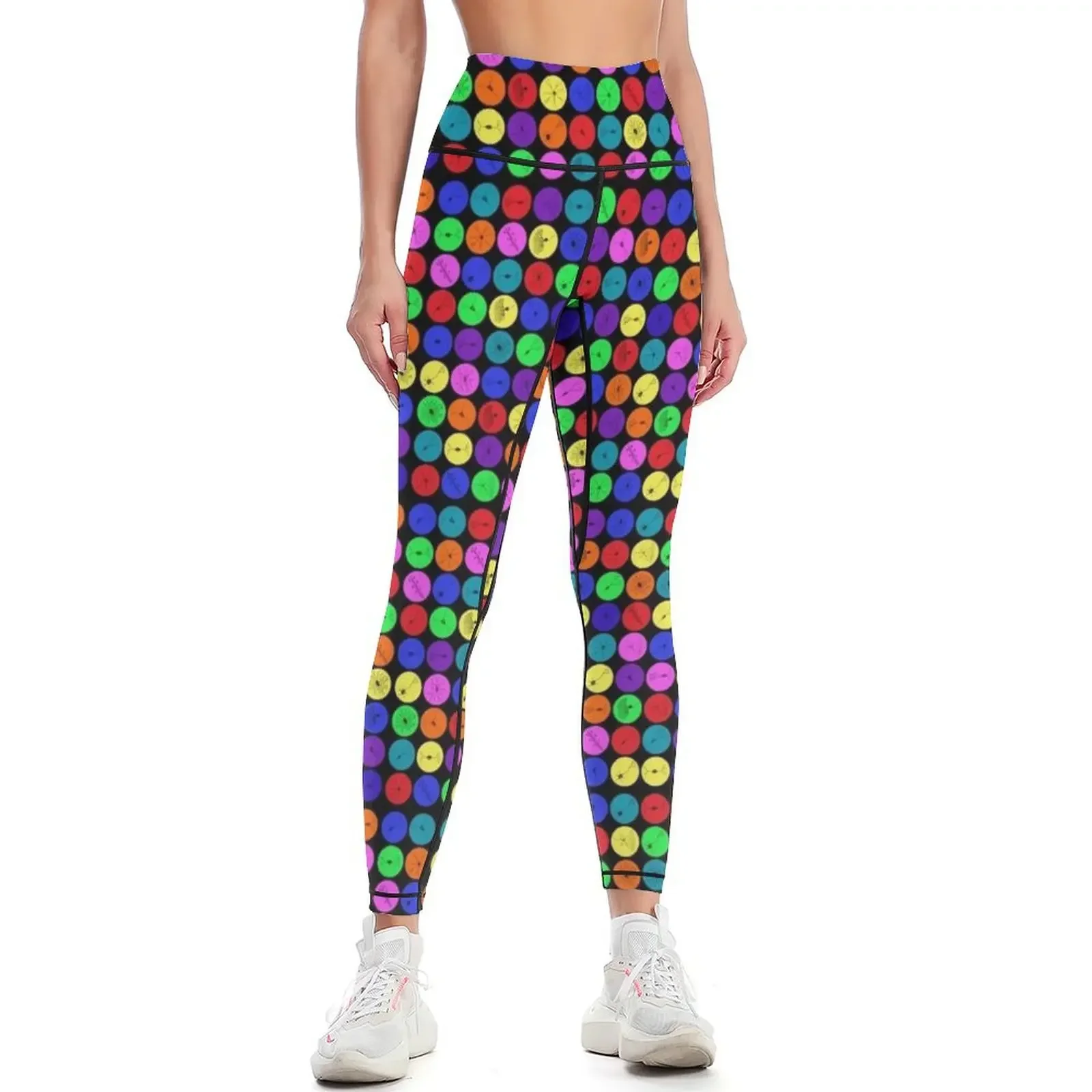 

Black Neuron Dots Leggings push up tights for flared gym's clothing Sports pants woman Womens Leggings