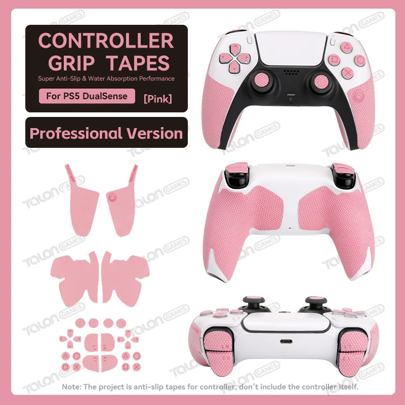 TALONGAMES Controller Grip Tape Anti-slip Sticker Pro Version Compatible with Playstation 5 DualSense Non-slip Protective