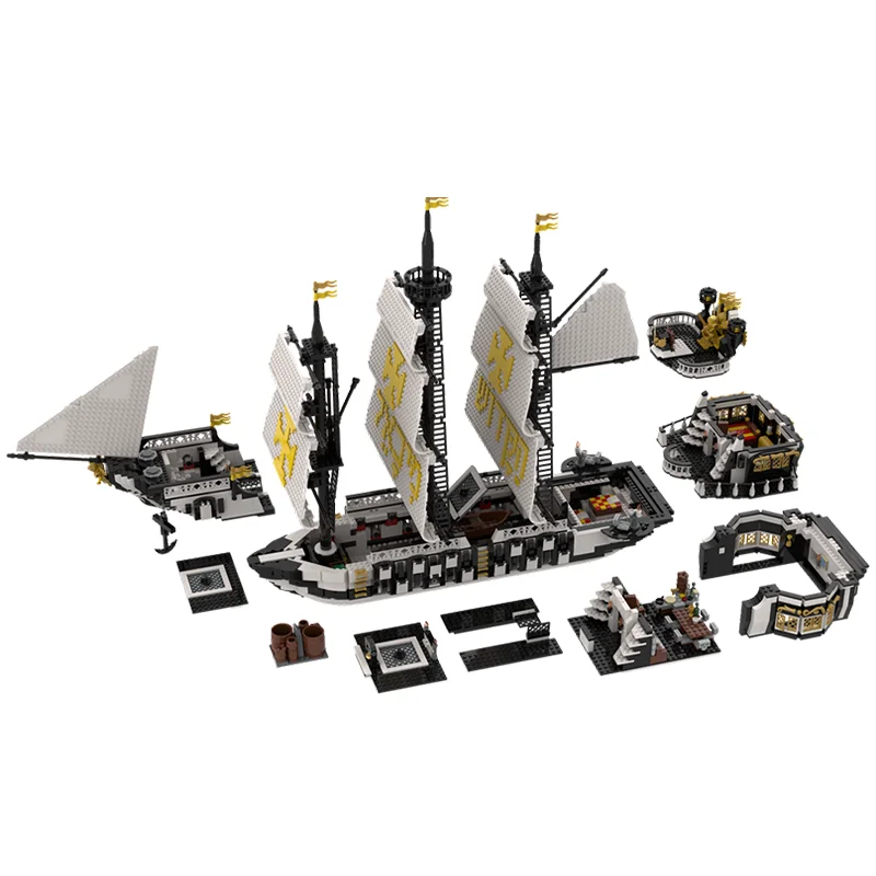 4363pcs MOC St Michael s Galleon Boated Model Building toy blocks Assemble creative Christmas gifts idea Education Brick Kids