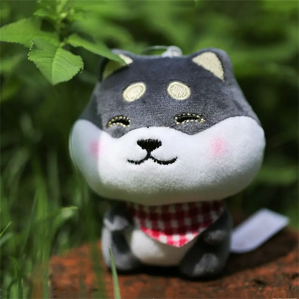 

Exquisite Stuffed Dog Keychain Animal Scarf Shiba Keyring Cute Scarf Backpack Puppy Dog Pendant School Bag