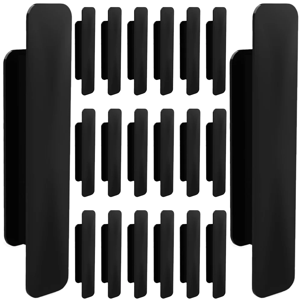 

20 Pcs Dresser Pulls Self-adhesive Handle Kitchen Cabinet Handles Stick on Drawer Black Sliding Door Knobs