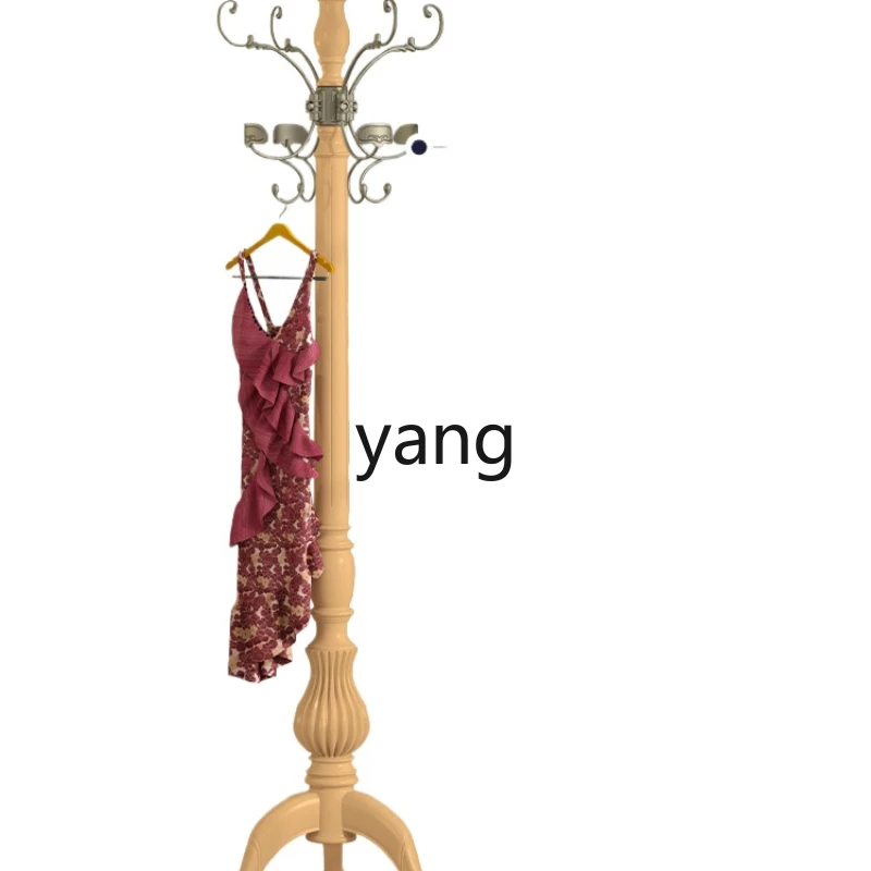 Yjq Solid Wood Walnut Hanger Clothes Coat Rack Hallway Living Room Bedroom Showroom Villa Clothes Rack