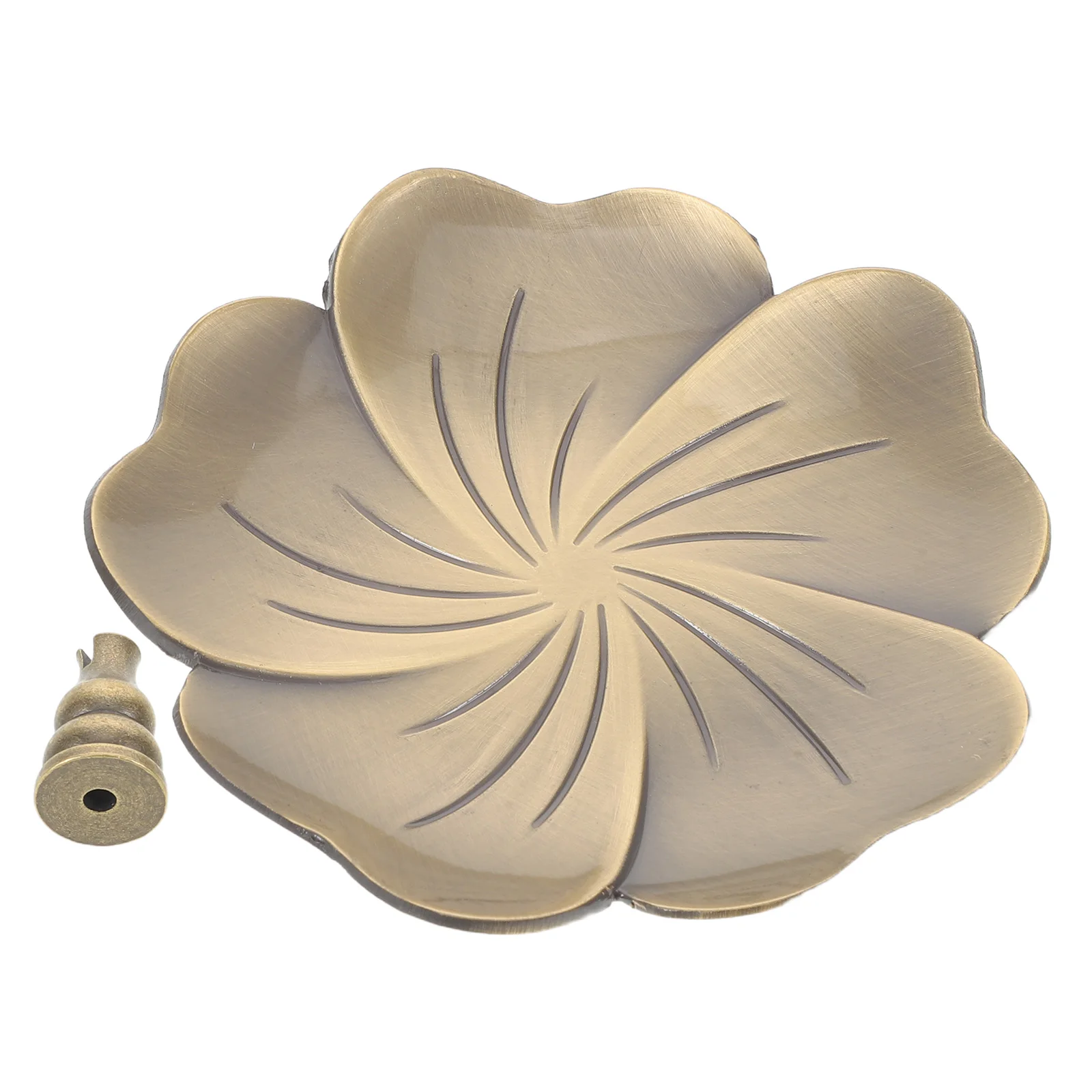 

Brass Gourd Incense Ash Tray Floral Incense Holder for Yoga Meditation Living Room Decor Living Room Ash Tray