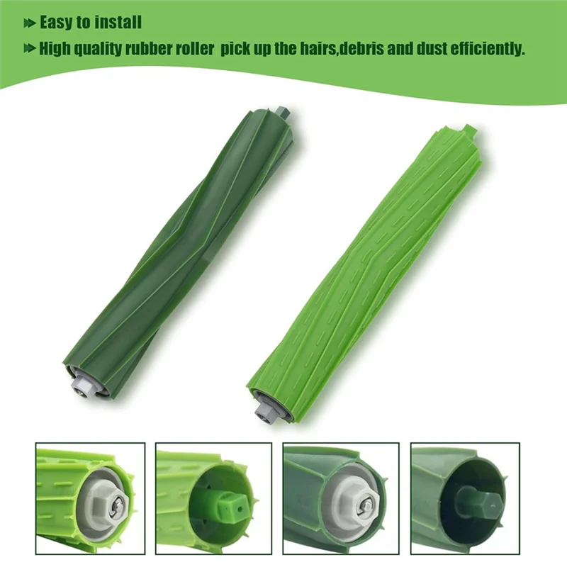 6 Set Sikat Karet Multi-permukaan Pengganti untuk Irobot Roomba E I J Seri E5 E6 I7 I7 + I3 I3 + I4 I4 + I5 I5 + I6 + J6 J7