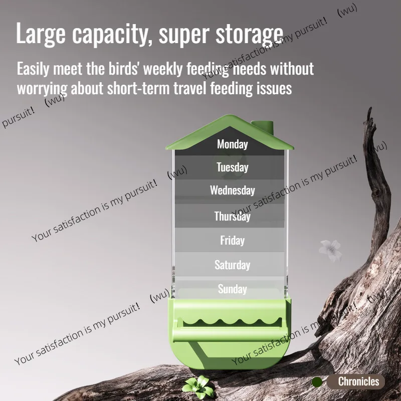 علبة طعام أوتوماتيكية من Xuanfeng Budgie، حاوية تغذية معلقة مضادة للرذاذ ومقاومة للرذاذ