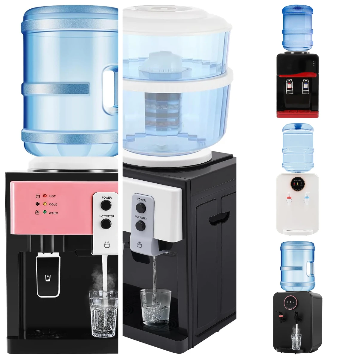 

Top Loading Countertop Water Cooler Dispenser, Countertop Water Cooler Dispenser, Freestanding Water Dispenser with Food-Grade